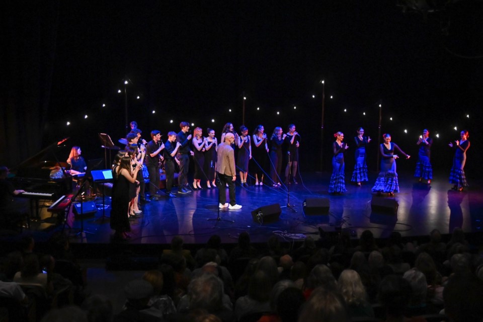 Brooks Secondary School Vocal Jazz Ensemble performing at the 2025 Townsite Jazz Festival.